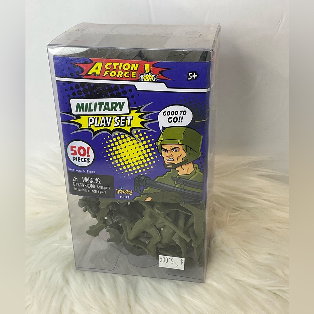 5 for 25 item! Retro Little Green Army Men play set NIB